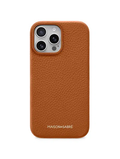 Maison De Sabre Leather Phone Case (iphone 16 Pro Max) In Metallic