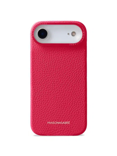 Maison De Sabre Leather Phone Case (iphone 17 Air) In Pink