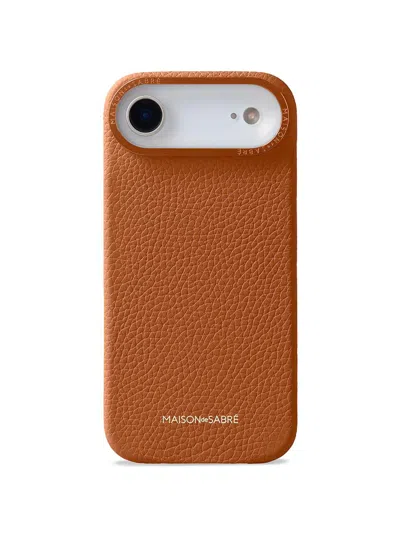Maison De Sabre Leather Phone Case (iphone 17 Air) In Brown