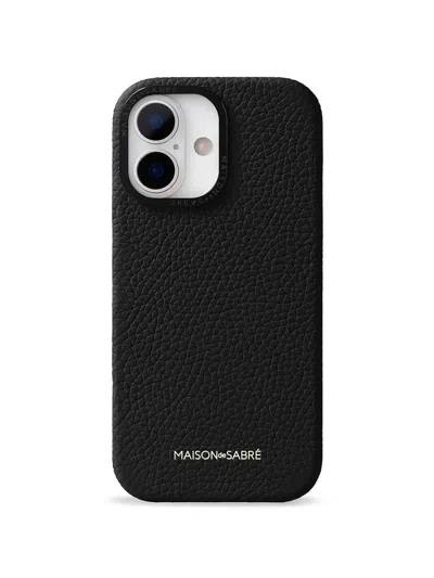 Maison De Sabre Leather Phone Case (iphone 17) In Black