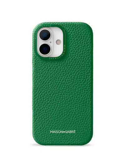 Maison De Sabre Leather Phone Case (iphone 17) In Green