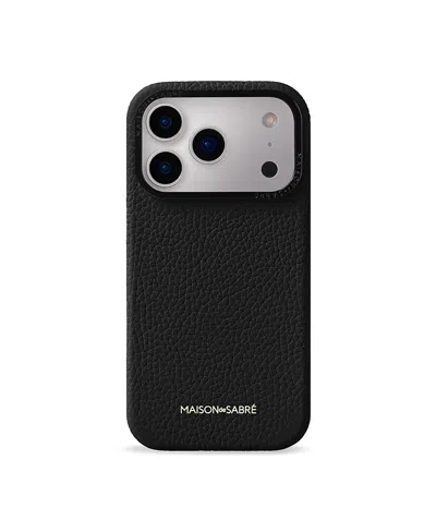 Maison De Sabre Leather Phone Case (iphone 17 Pro) In Black