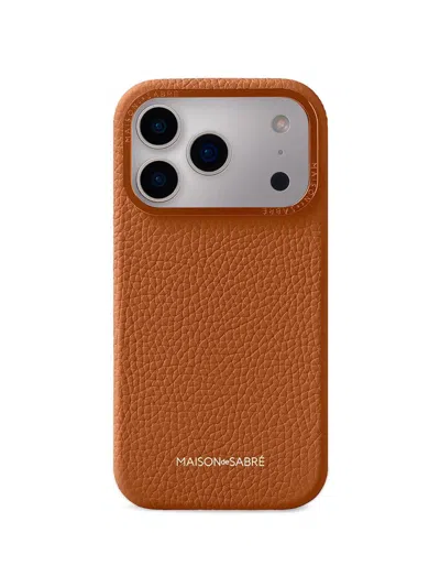 Maison De Sabre Leather Phone Case (iphone 17 Pro) In Brown