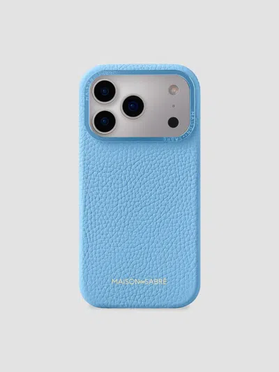 Maison De Sabre Leather Phone Case (iphone 17 Pro Max) In Blue