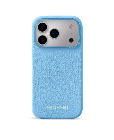 Maison De Sabre Leather Phone Case (iphone 18 Pro) In Blue