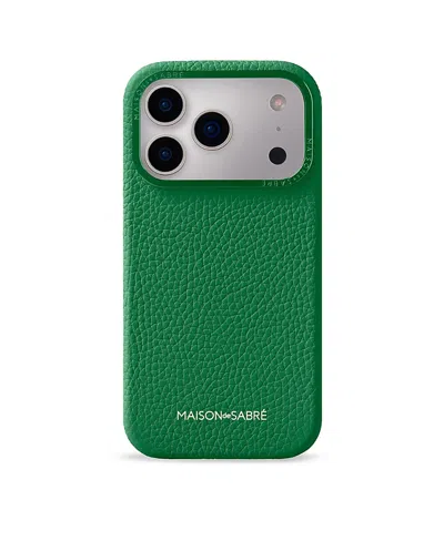 Maison De Sabre Leather Phone Case (iphone 18 Pro) In Green