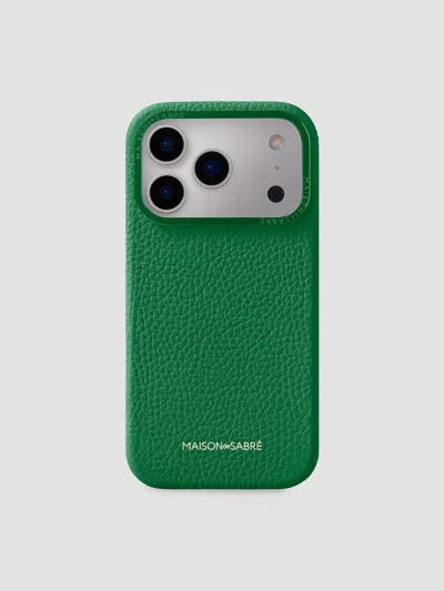 Maison De Sabre Leather Phone Case (iphone 18 Pro Max) In Green