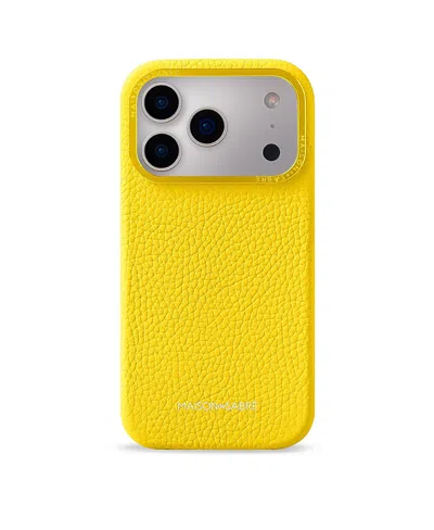 Maison De Sabre Leather Phone Case (iphone 18 Pro Max) In Yellow