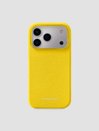 Maison De Sabre Leather Phone Case (iphone 18 Pro Max) In Yellow