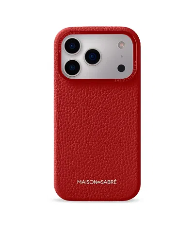 Maison De Sabre Leather Phone Case (iphone 18 Pro) In Purple