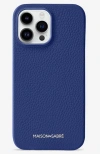 Maison De Sabre Leather Phone Case In Lapis Blue