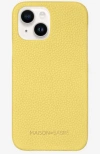Maison De Sabre Leather Phone Case In Sunshine Yellow