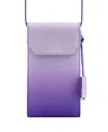 Maison De Sabre Leather Phone Pouch In Ombre Lavender