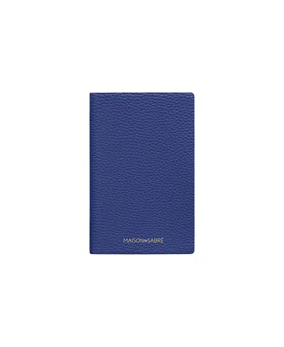 Maison De Sabre Leather Pocket Notebook In Lapis Blue