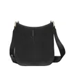 Maison De Sabre Leather Saddle Bag In Black Caviar