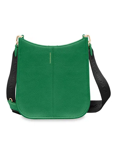 Maison De Sabre Leather Saddle Bag In Emerald Green