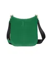 Maison De Sabre Leather Saddle Bag In Emerald Green