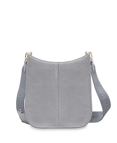 Maison De Sabre Leather Saddle Bag In Gray