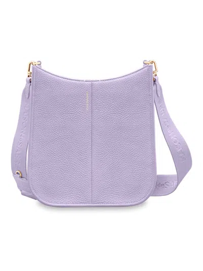 Maison De Sabre Leather Saddle Bag In Lavender Purple