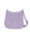 Maison De Sabre Leather Saddle Bag In Lavender Purple