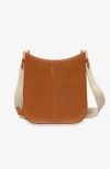 Maison De Sabre Leather Saddle Bag In Pecan Brown