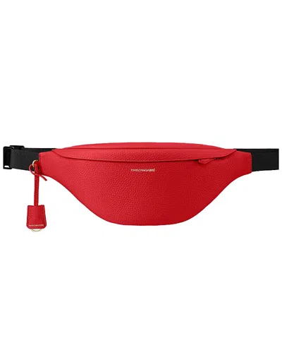 Maison De Sabre Leather Sling Bag In Pomegranate Red