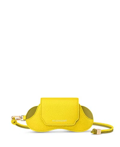 Maison De Sabre Leather Sunglasses Sling Case In Yellow