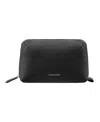 Maison De Sabre Leather Tech Pouch In Black Caviar