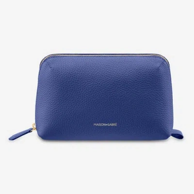 Maison De Sabre Maison De Sabré Leather Tech Pouch In Blue