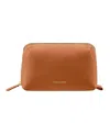 Maison De Sabre Maison De Sabré Leather Tech Pouch In Pecan Brown