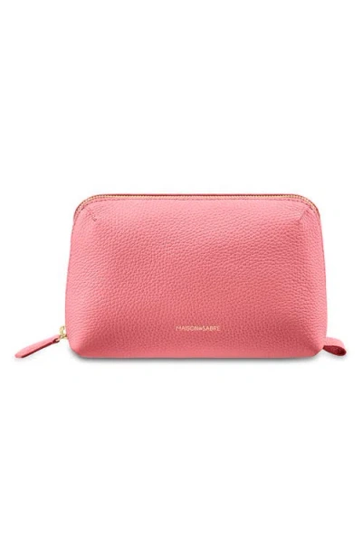 Maison De Sabre Maison De Sabré Leather Tech Pouch In Pink