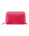 Maison De Sabre Leather Tech Pouch In Shibuya Fuchsia