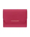 Maison De Sabre Maison De Sabré Leather Trifold Wallet In Fuchsia Lavender