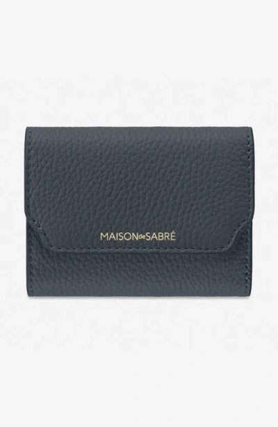 Maison De Sabre Women's Leather Trifold Wallet In Graphite Sky