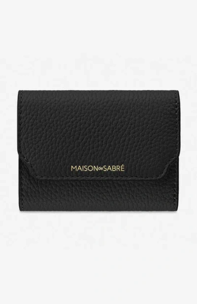 Maison De Sabre Women's Leather Trifold Wallet In Rouge Noir