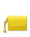 Maison De Sabre Leather Trifold Wallet In Yellow
