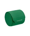 Maison De Sabre Leather Watch Roll In Emerald Green