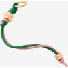 Maison De Sabre Maison De Sabré Leather Wristlet Charm In Emerald Lily