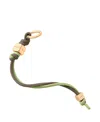 Maison De Sabre Leather Wristlet Charm In Multi