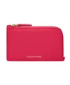 Maison De Sabre Maison De Sabré Leather Zip Card Holder In Shibuya Fuchsia