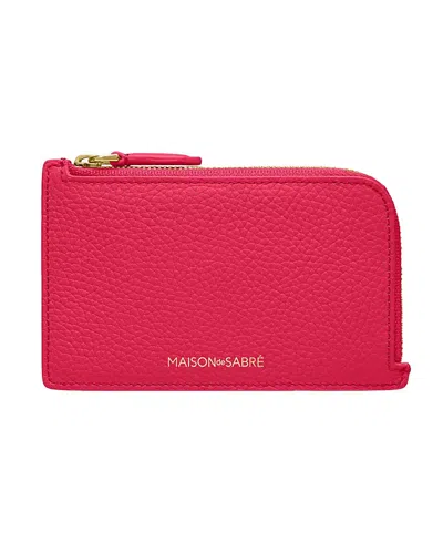 MAISON DE SABRE MAISON DE SABRE LEATHER ZIP CARD HOLDER