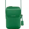 Maison De Sabre Maison De Sabré Leather Zip Phone Pouch In Emerald Green