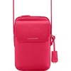 Maison De Sabre Maison De Sabré Leather Zip Phone Pouch In Shibuya Fuchsia