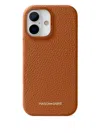 Maison De Sabre Logo-lettering Leather Iphone 17 Case In Brown