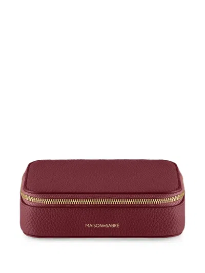 Maison De Sabre Logo-detail Jewellery Case In Red