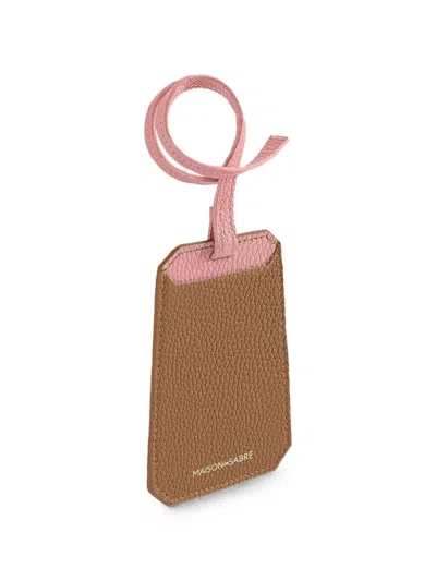 Maison De Sabre Logo-detail Leather Luggage Tag In Brown
