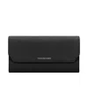 Maison De Sabre Maison De Sabré Long Leather Flap Wallet In Rouge Noir