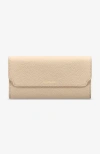 Maison De Sabre Maison De Sabré Long Leather Flap Wallet In Saharan Fuchsia