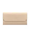 Maison De Sabre Maison De Sabré Long Leather Flap Wallet In Saharan Fuchsia
