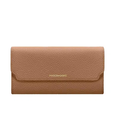 MAISON DE SABRE MAISON DE SABRE LONG LEATHER FLAP WALLET